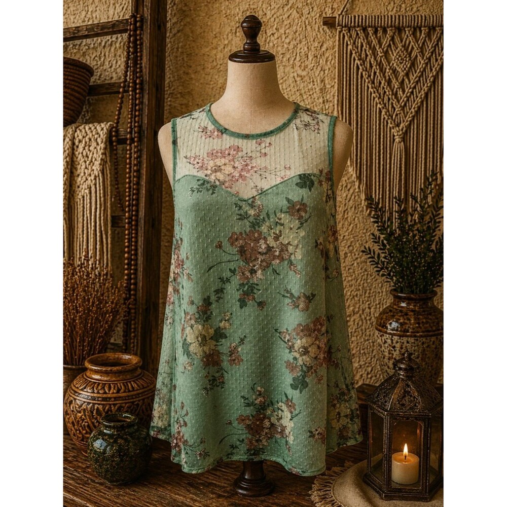 Apt.9 Women’s Multicolor Floral Sleeveless Top Small
